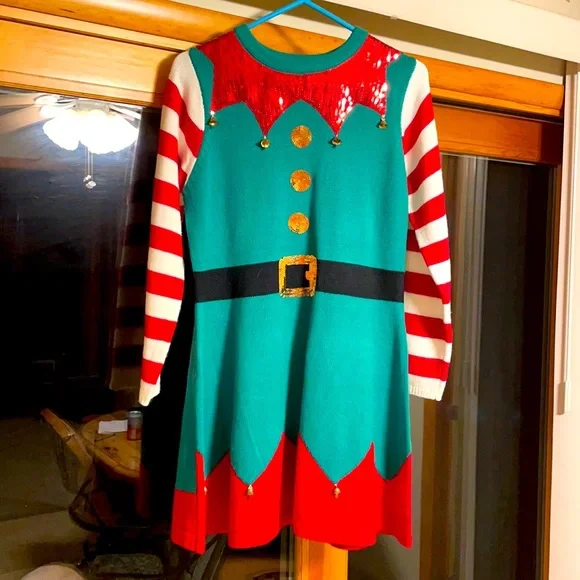 white christmas dresses Candy Carousel Holiday Dress main image 0